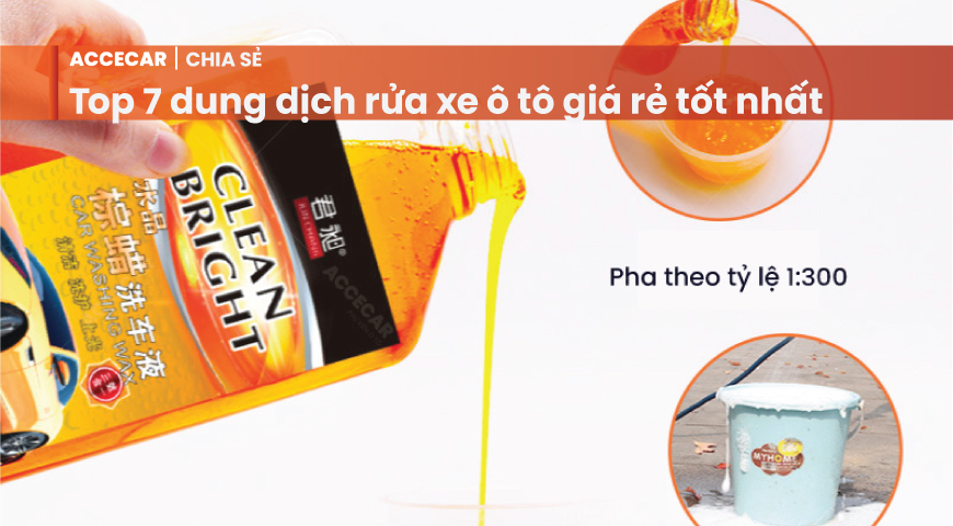 Top 7 dung dịch rửa xe ô tô giá rẻ tốt nhất hiện nay 8 dung dịch rửa xe ô tô